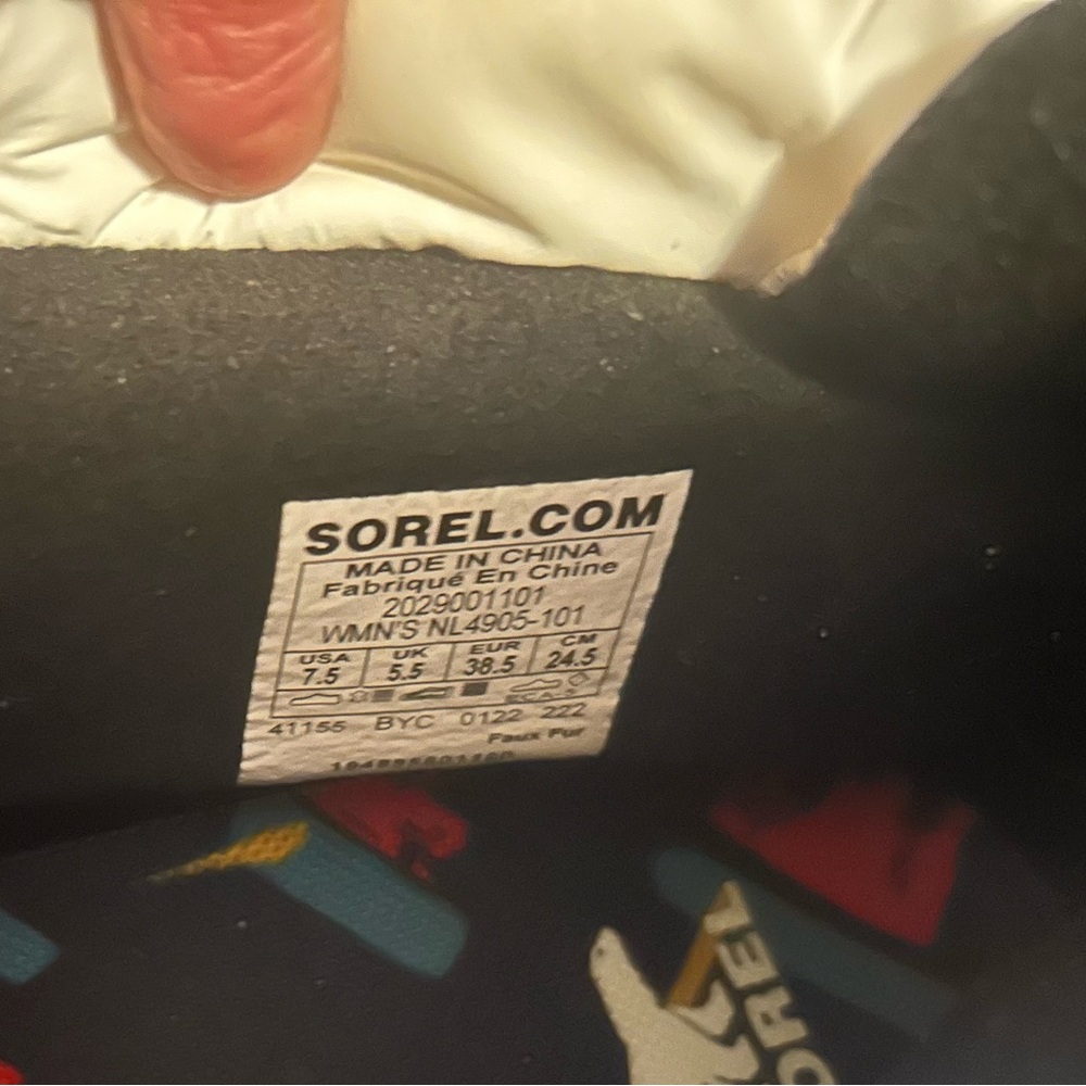 New Sorel Womens Out N About Puffy Zip Winter Boots -Orange /White/Black 7.5US - Picture 6 of 16